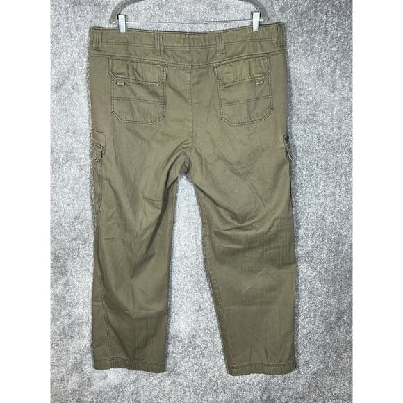 Gander Mountain Cargo Pants‎ Mens Size 42x32 Green Cotton Pockets Straight Leg - Picture 2 of 10
